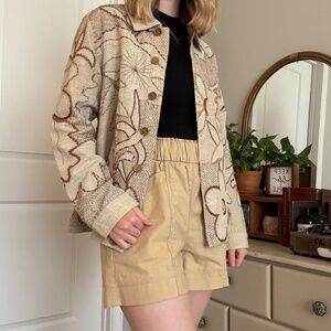 High-rise Khaki Shorts